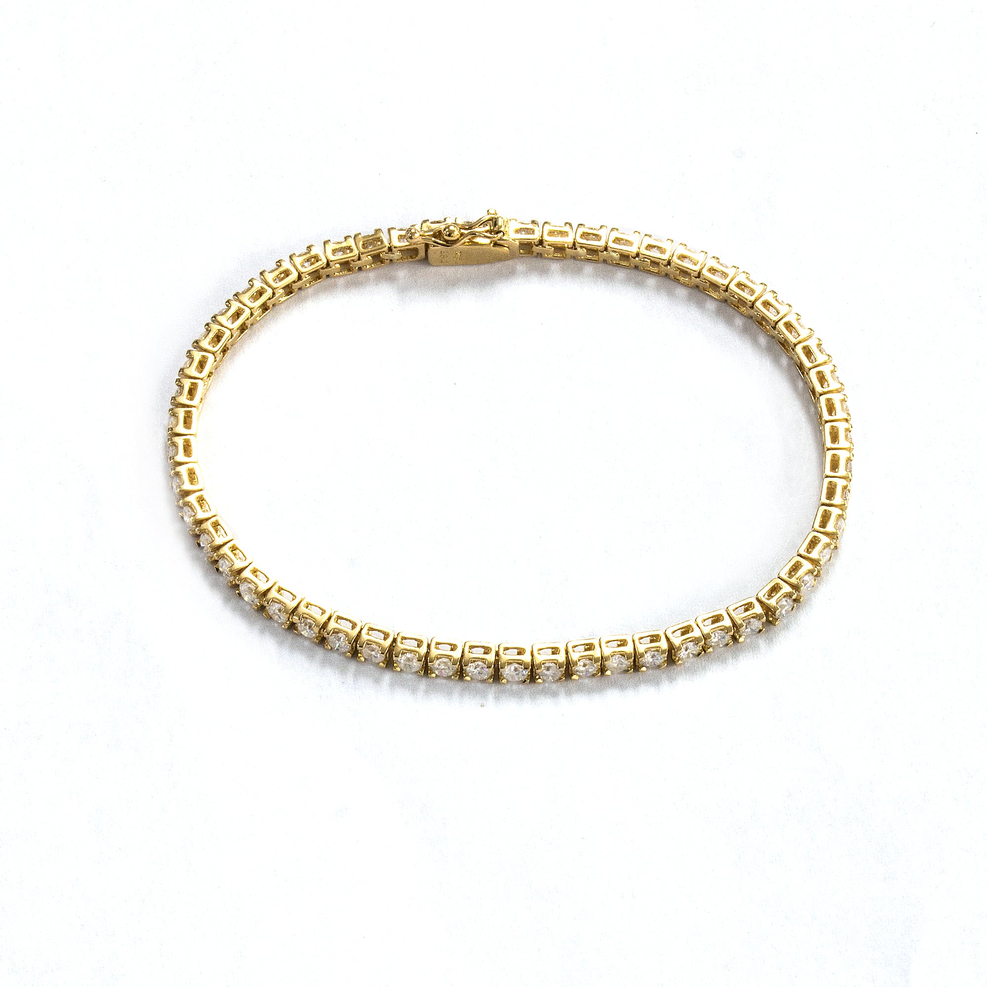 K18イエローゴールドダイヤモンドテニスブレスレット – Re:jewelry（リ