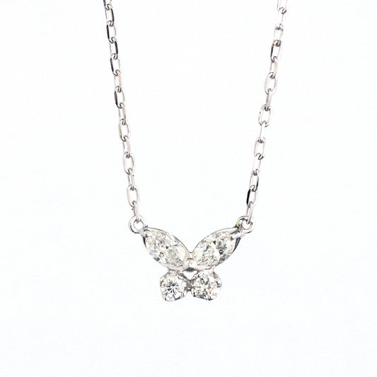 K18ホワイトゴールドダイヤモンドペンダント