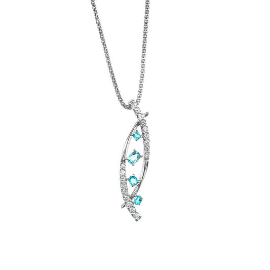 K18ホワイトゴールドパライバトルマリンペンダント