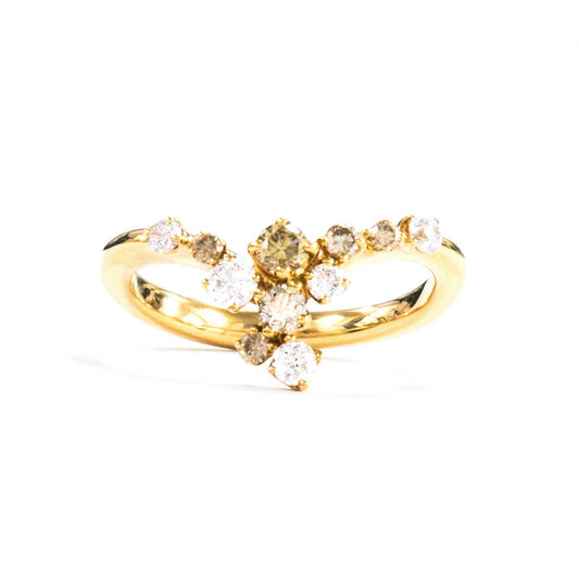 K18イエローゴールドダイヤモンドリング