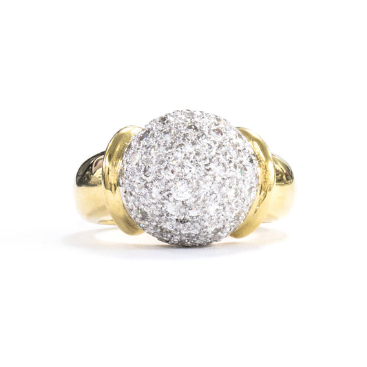 K18イエローゴールドダイヤモンドリング