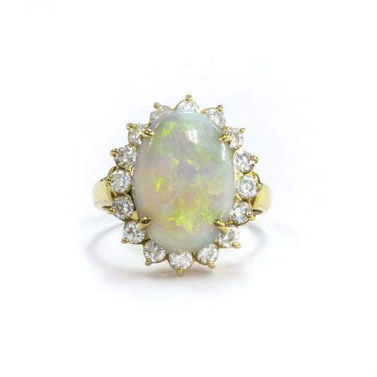 K18イエローゴールドオパールリング