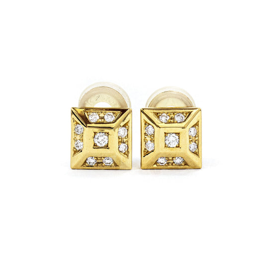 K18イエローゴールドダイヤモンドイヤリング