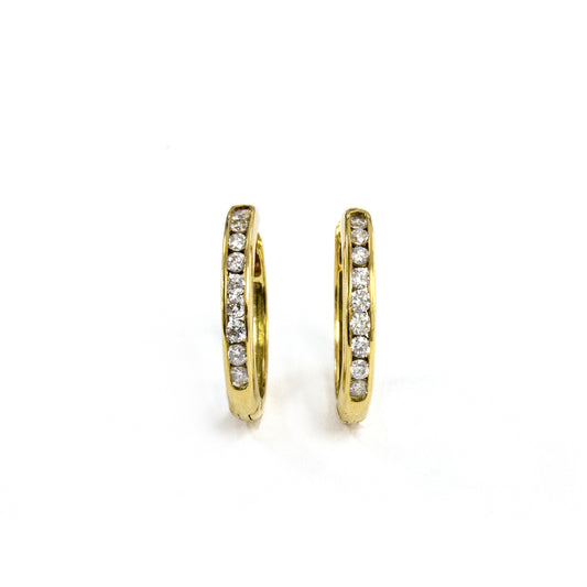 K18イエローゴールドダイヤモンドピアス