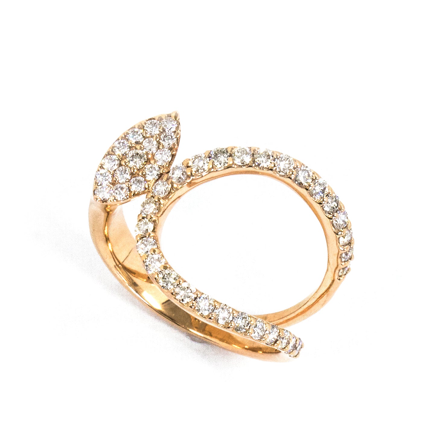 K18ピングゴールドダイヤモンドリング