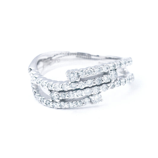 K18ホワイトゴールドダイヤモンドリング