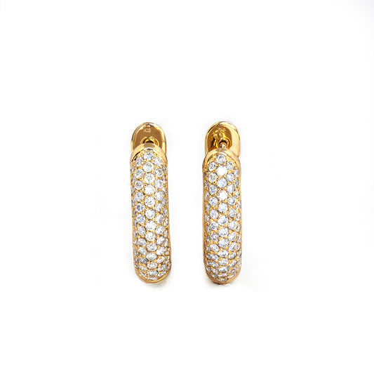 K18イエローゴールドダイヤモンドピアス