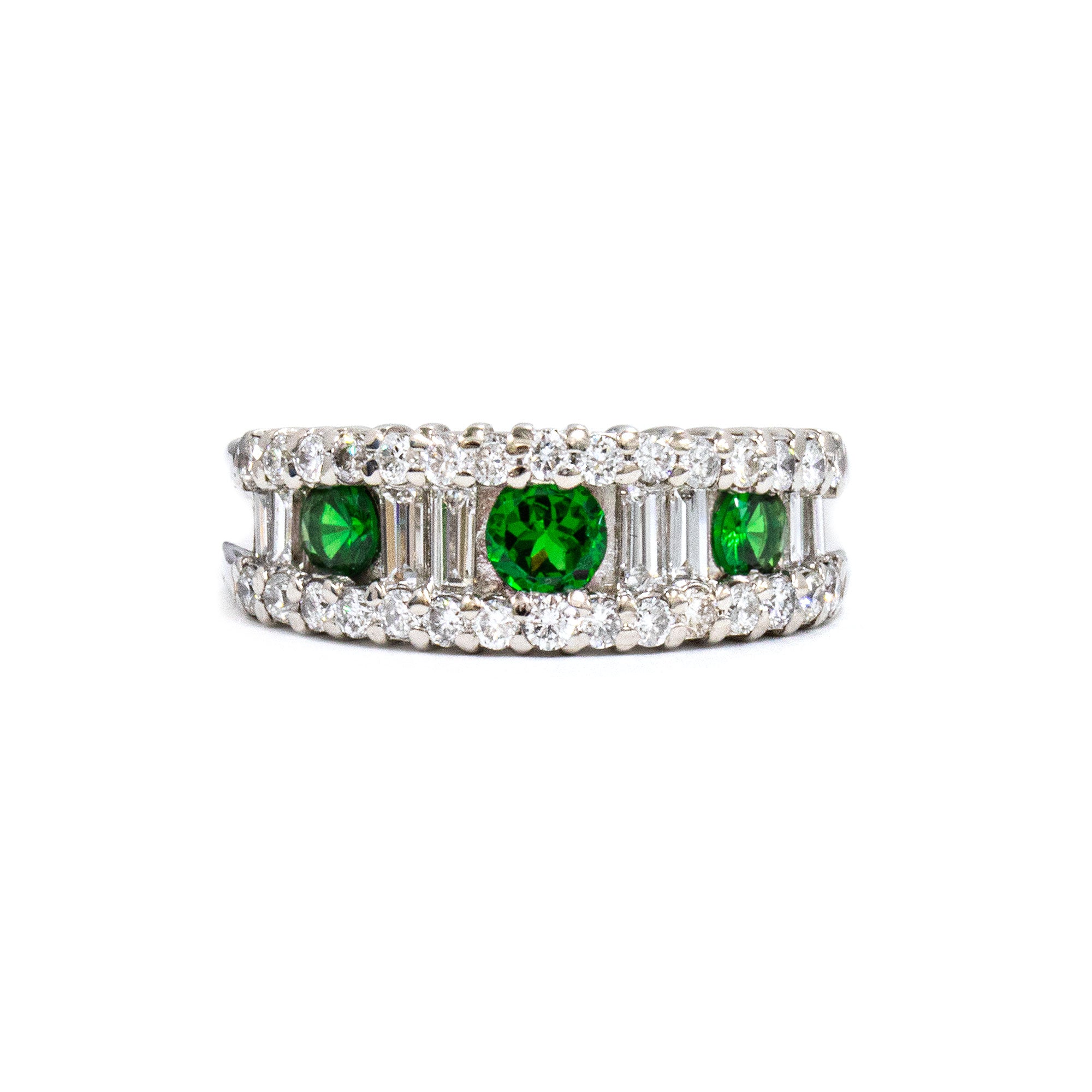 プラチナグリーングロッシュラーガーネットリング – Re:jewelry（リ 