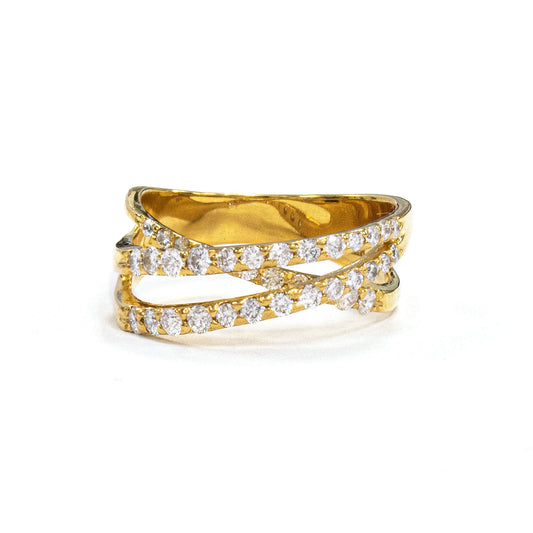 K18イエローゴールドダイヤモンドリング