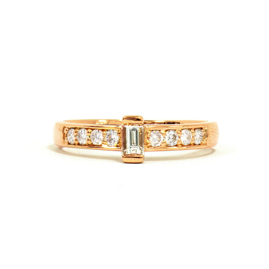 K18ピンクゴールドダイヤモンドリング