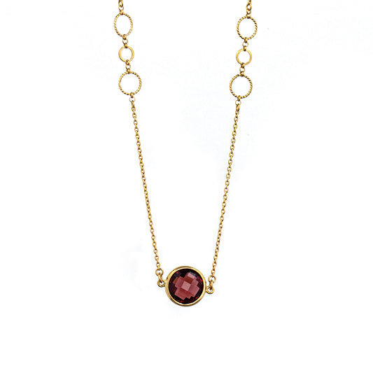 K18イエローゴールドマルチカラーネックレス