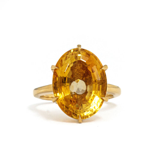 K18イエローゴールドシトリンリング