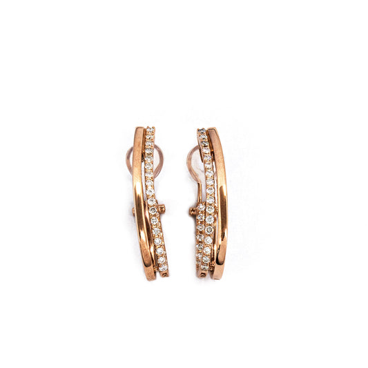 K18ピンクゴールドダイヤモンドイヤリングピアス