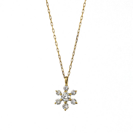 K18イエローゴールドダイヤモンドペンダント