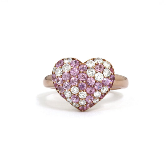 K18ピンクゴールドピンクサファイヤリング