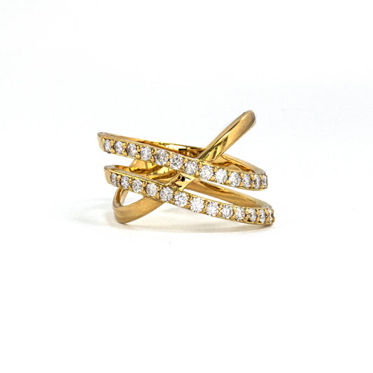 K18イエローゴールドダイヤモンドリング