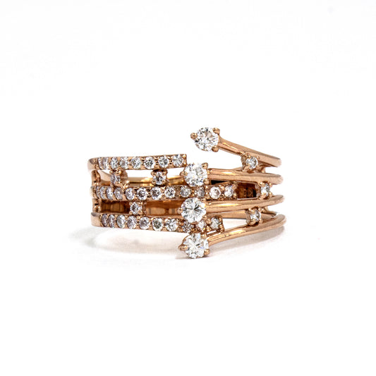 K18ピンクゴールドダイヤモンドリング