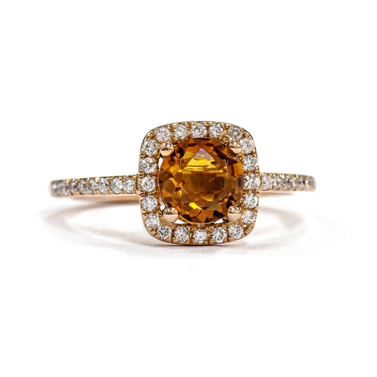 K18イエローゴールドシトリンリング