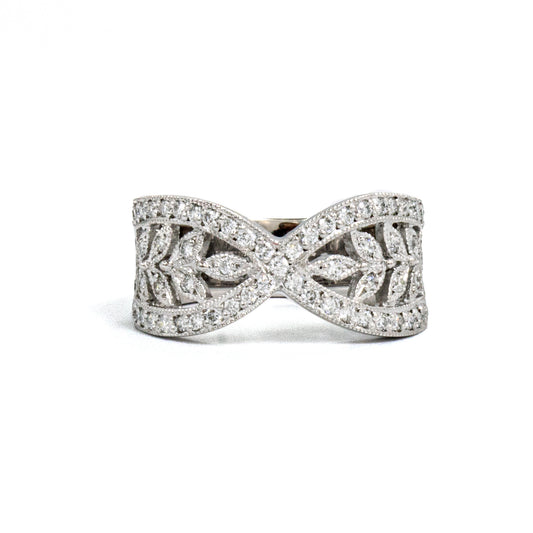 K18ホワイトゴールドダイヤモンドリング