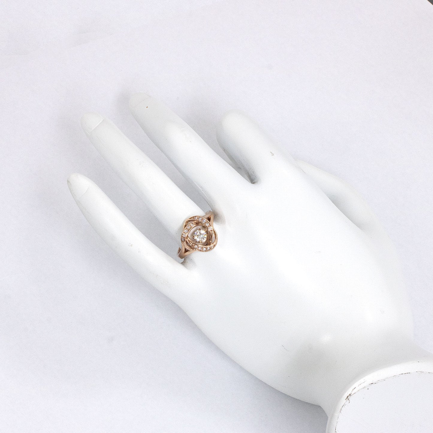 K18ピンクゴールドダイヤモンドリング