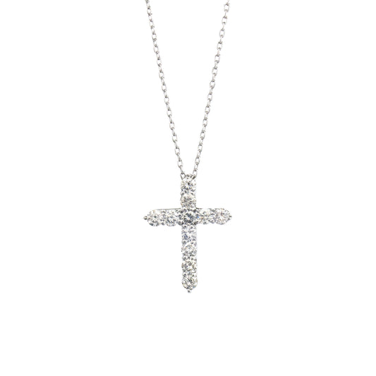 K18ホワイトゴールドダイヤモンドペンダント