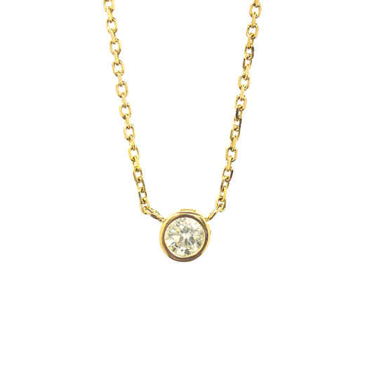 K18イエローゴールドダイヤモンドペンダント