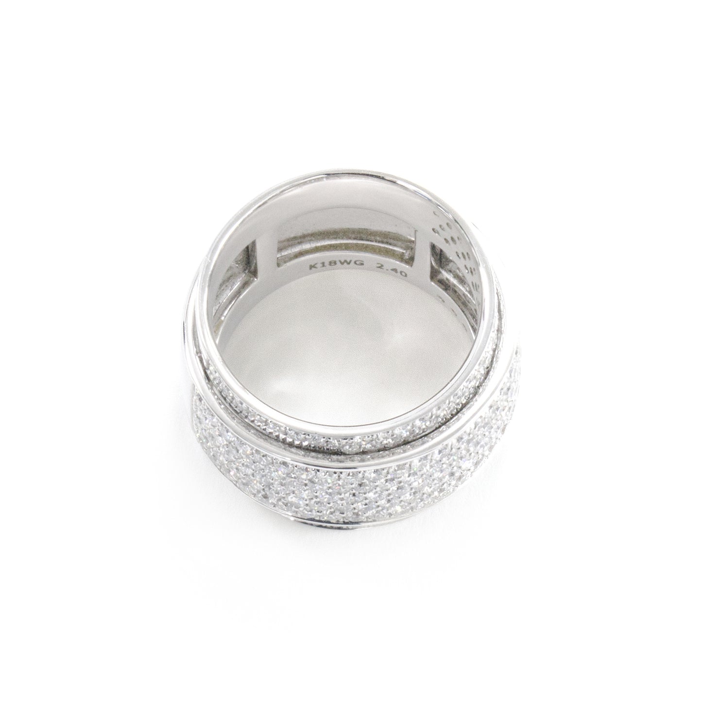 K18ホワイトゴールドダイヤモンドリング