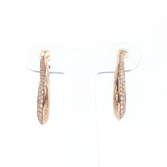 K18ピンクゴールドフープイヤリング