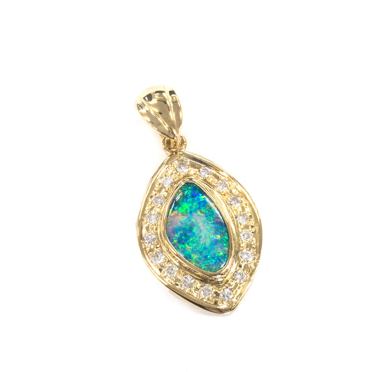 K18イエローゴールドオパールペンダントトップ