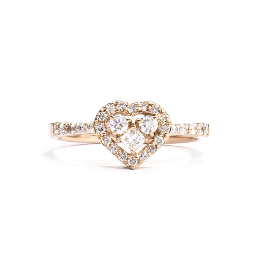 K18ピンクゴールドダイヤモンドリング