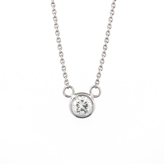 K18ホワイトゴールドダイヤモンドペンダント