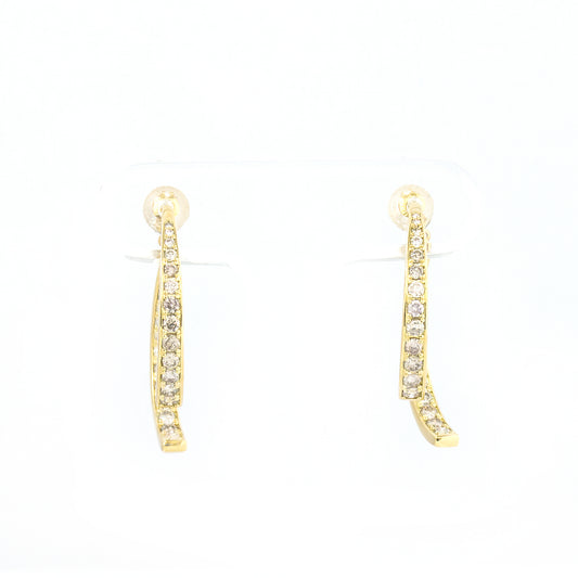 K18イエローゴールドダイヤモンドピアス