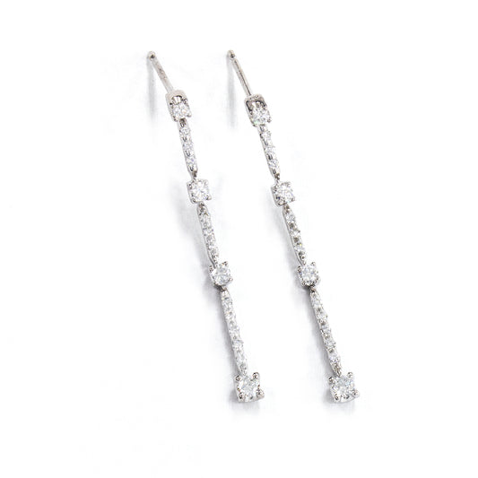 K18ホワイトゴールドダイヤモンドピアス