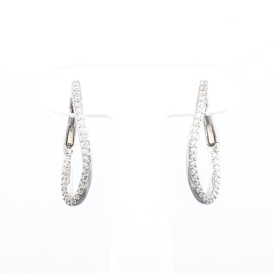 K18ホワイトゴールドダイヤモンドピアス