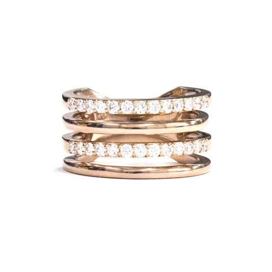 K18ピンクゴールドダイヤモンドリング