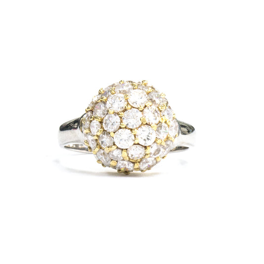 プラチナK18コンビダイヤモンドリング