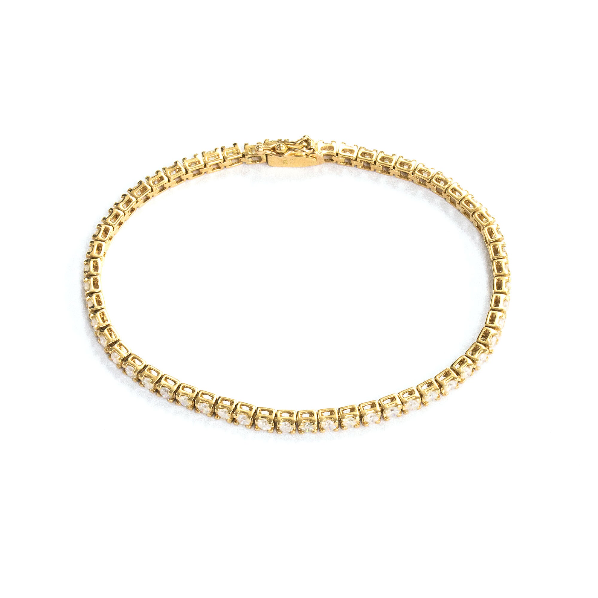 K18イエローゴールドダイヤモンドテニスブレスレット – Re:jewelry（リ ...