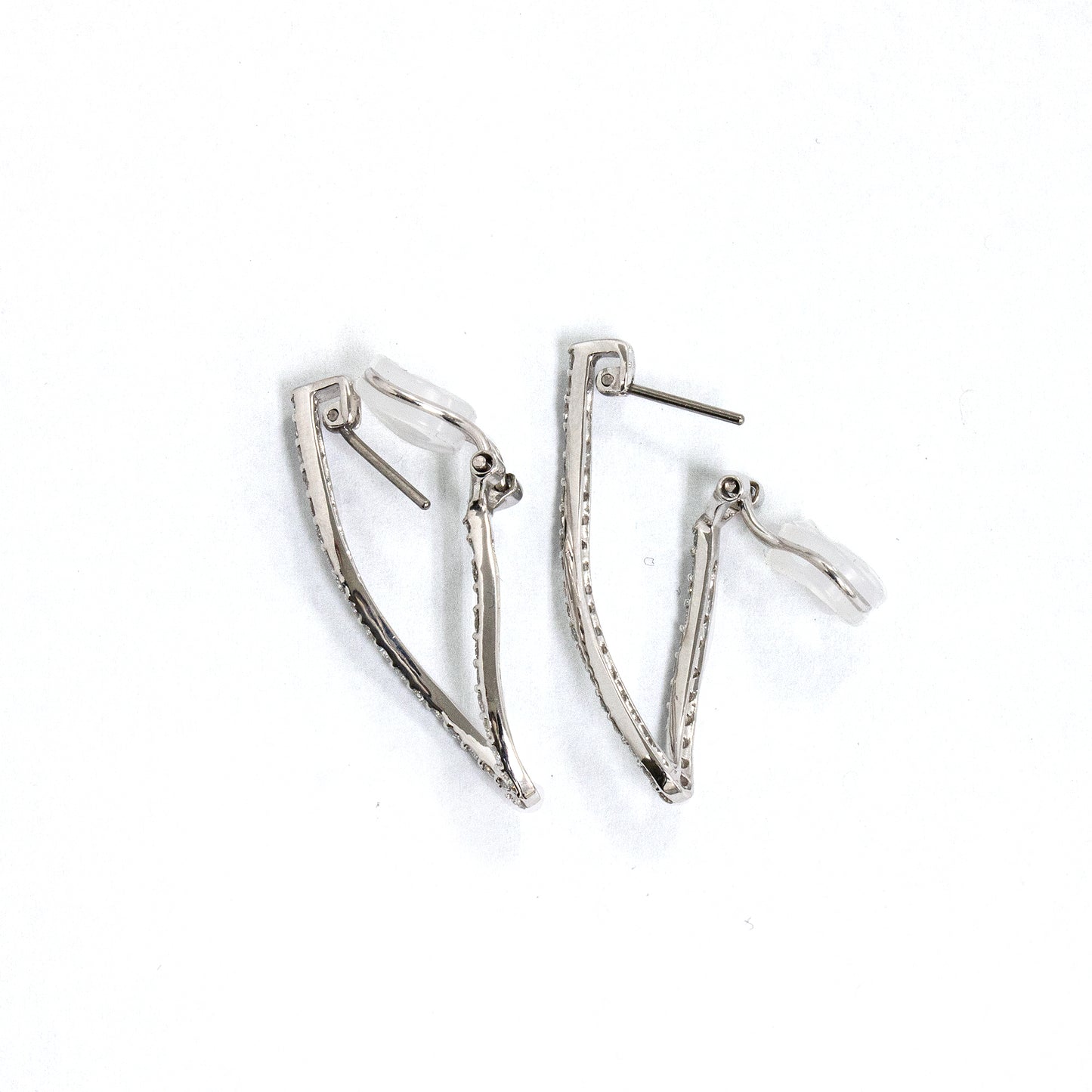 K18ホワイトゴールドダイヤモンドイヤリングピアス