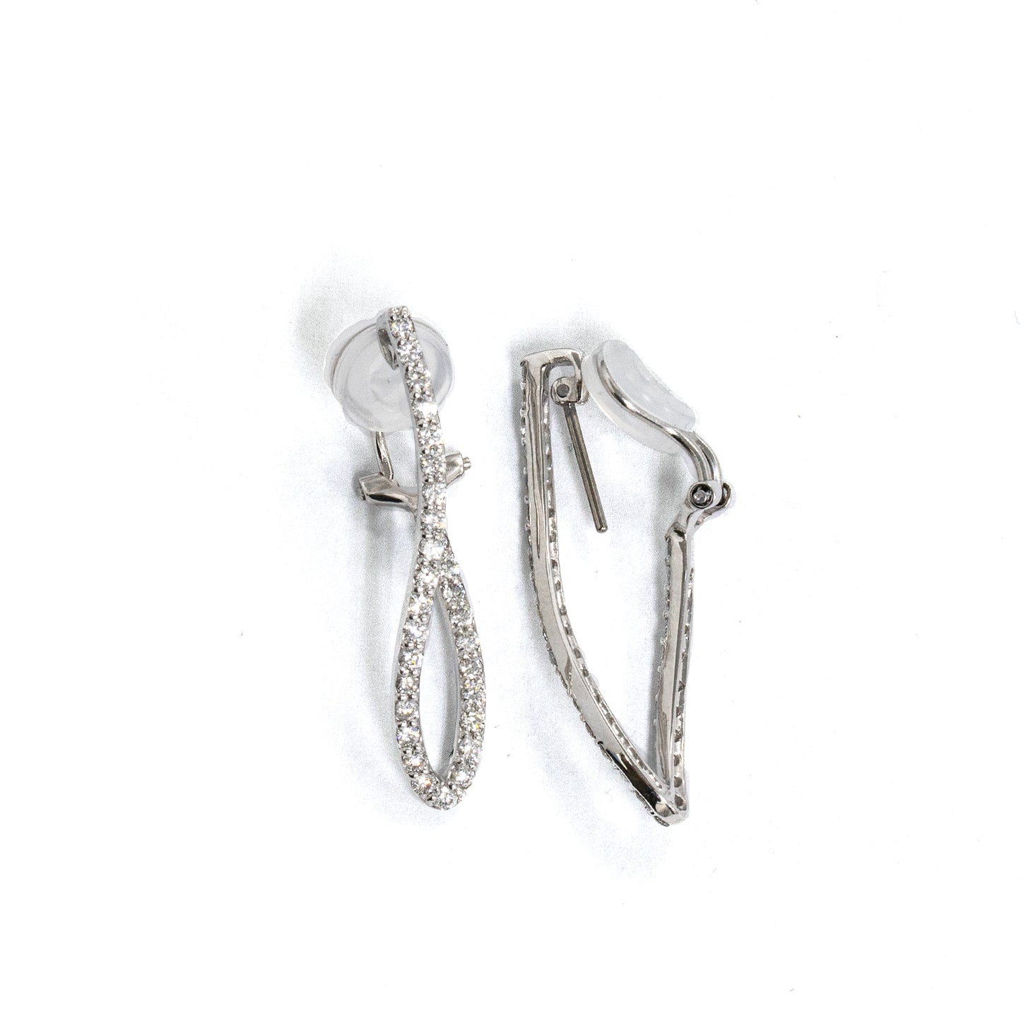 K18ホワイトゴールドダイヤモンドイヤリングピアス