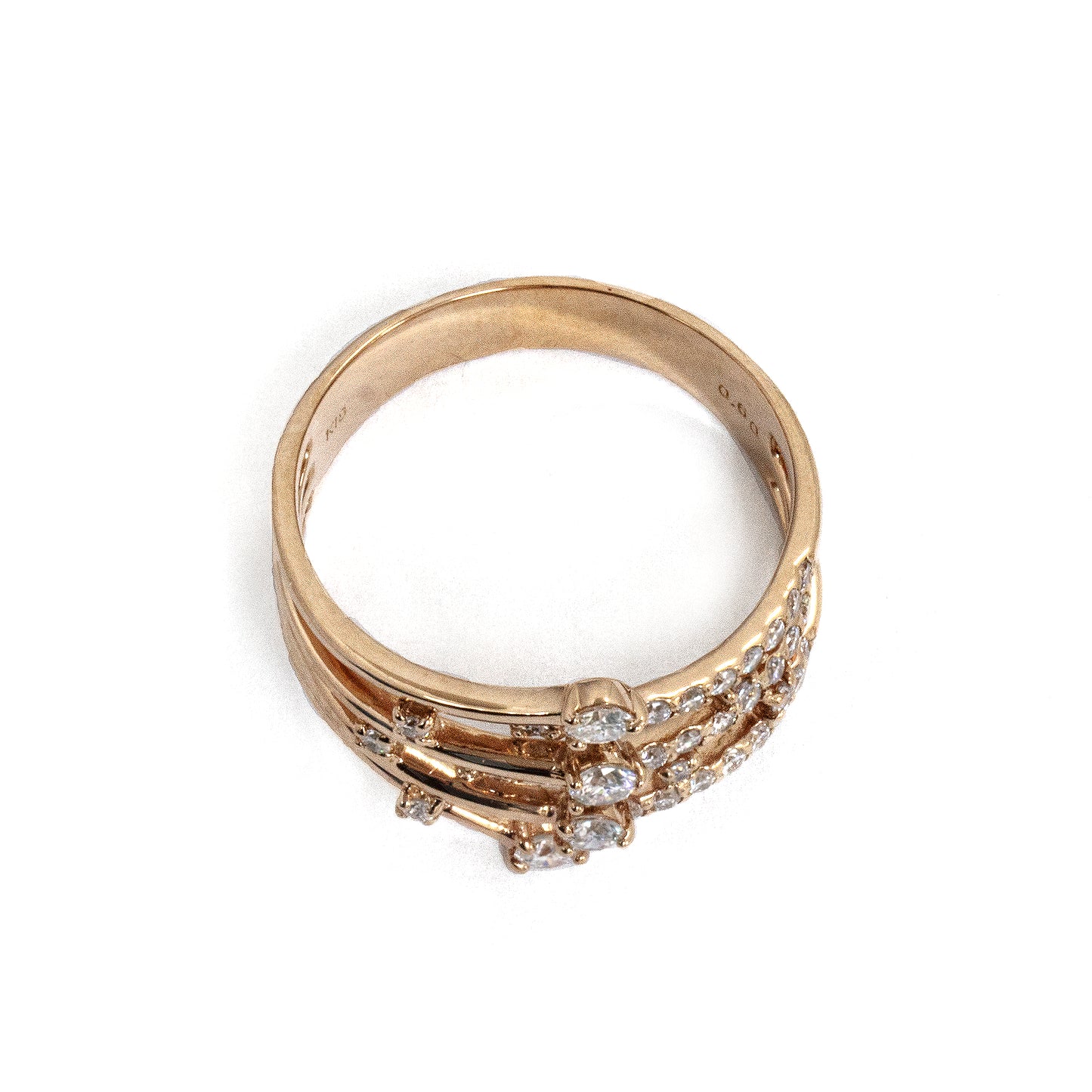 K18ピンクゴールドダイヤモンドリング