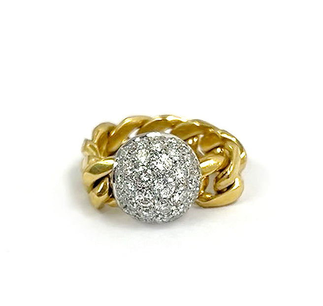 K18コンビダイヤモンドリング