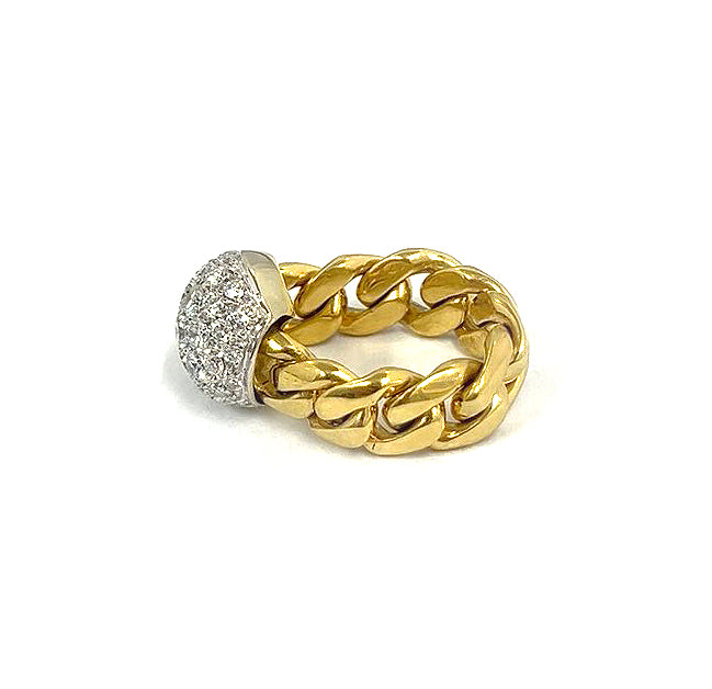 K18コンビダイヤモンドリング