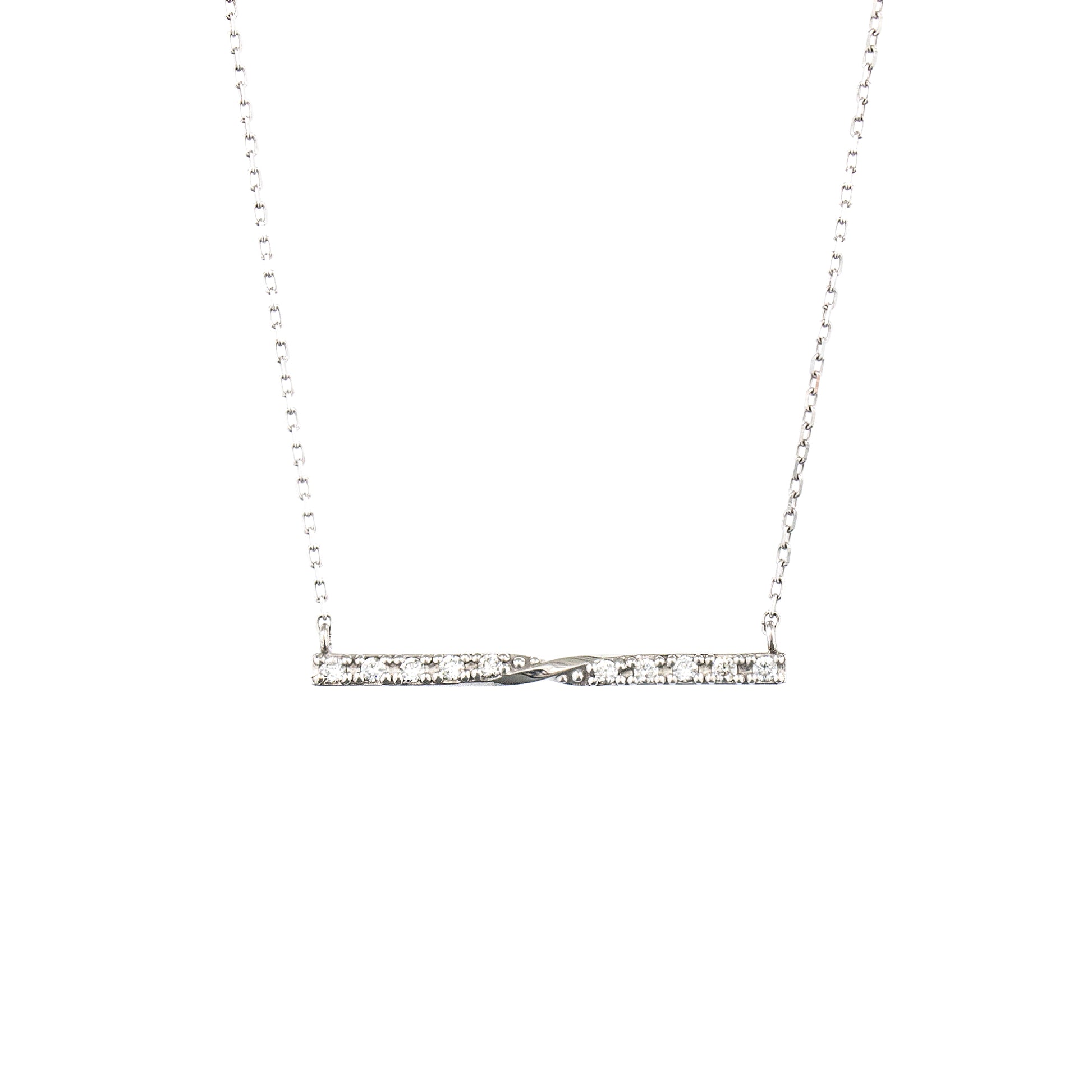 K18ホワイトゴールドダイヤモンドネックレス – Re:jewelry（リジュエリー）